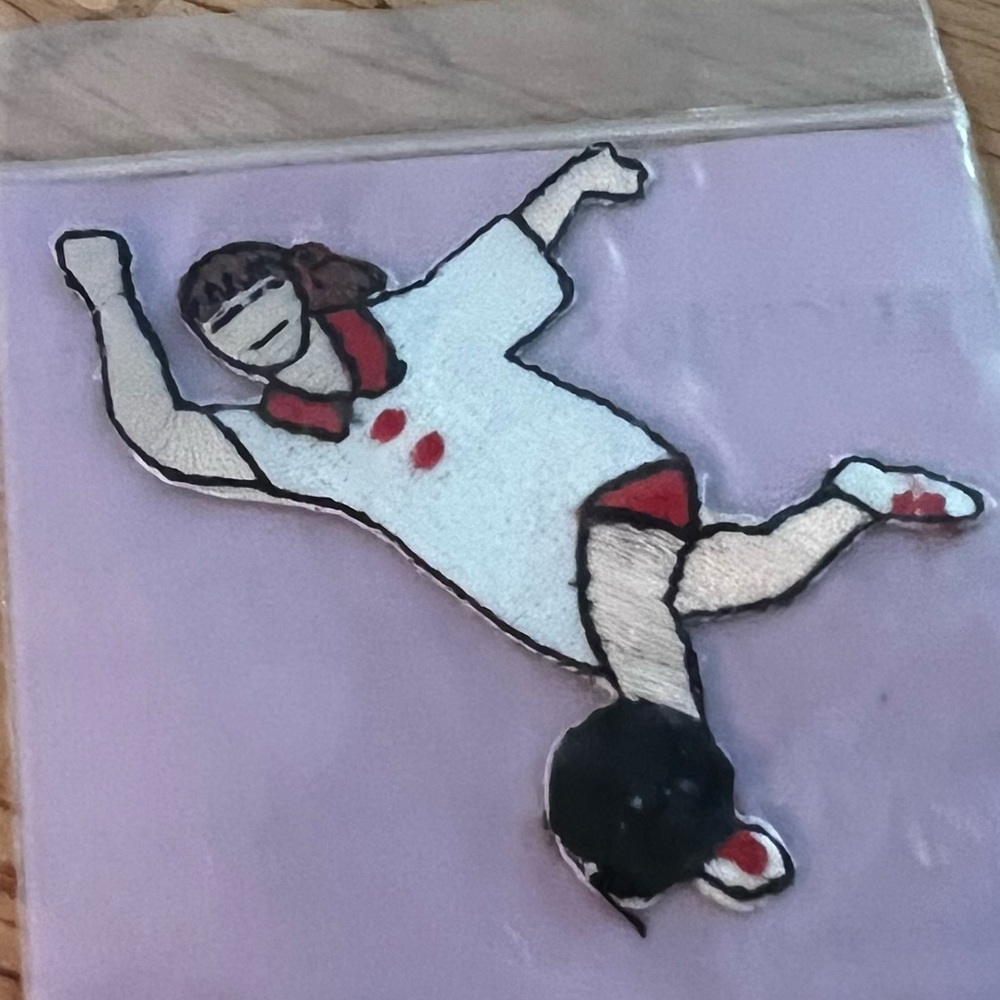 Vintage Female embroidered bowler patch